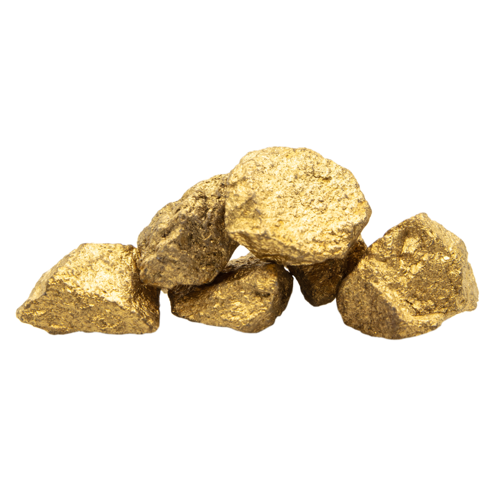 gold nuggets in a pile
