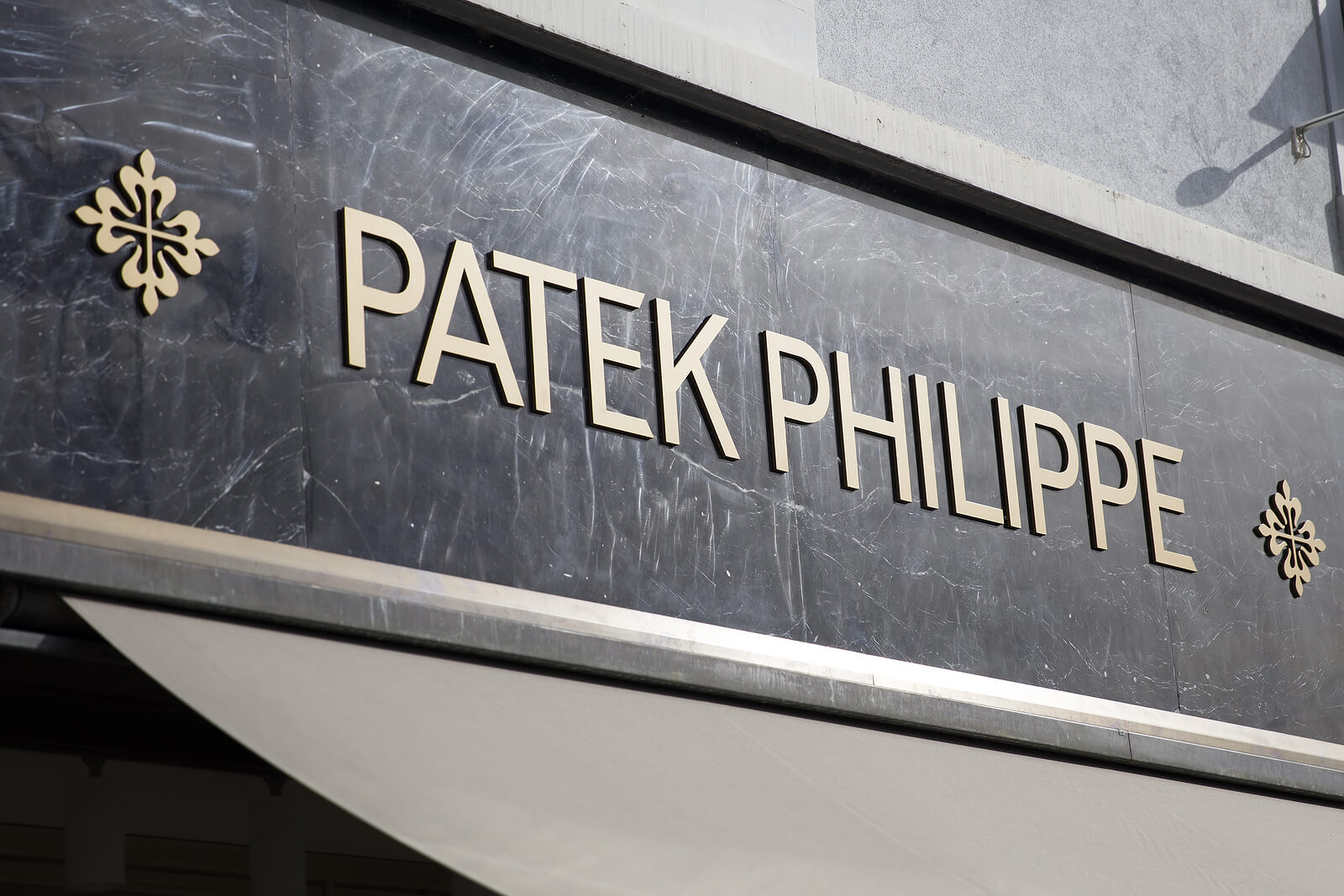 Patek Philippe store front sign